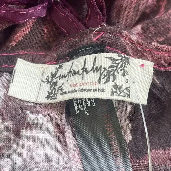 FREE PEOPLE Forget Me Not Cotton Blend Short Pajamas Medium NEW Lounge Floral